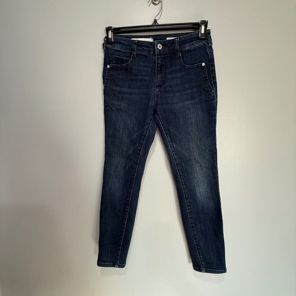 Pilcro by Anthropologie High‎ Rise Denim Legging Jeans Size 28 Petite Dark Wash